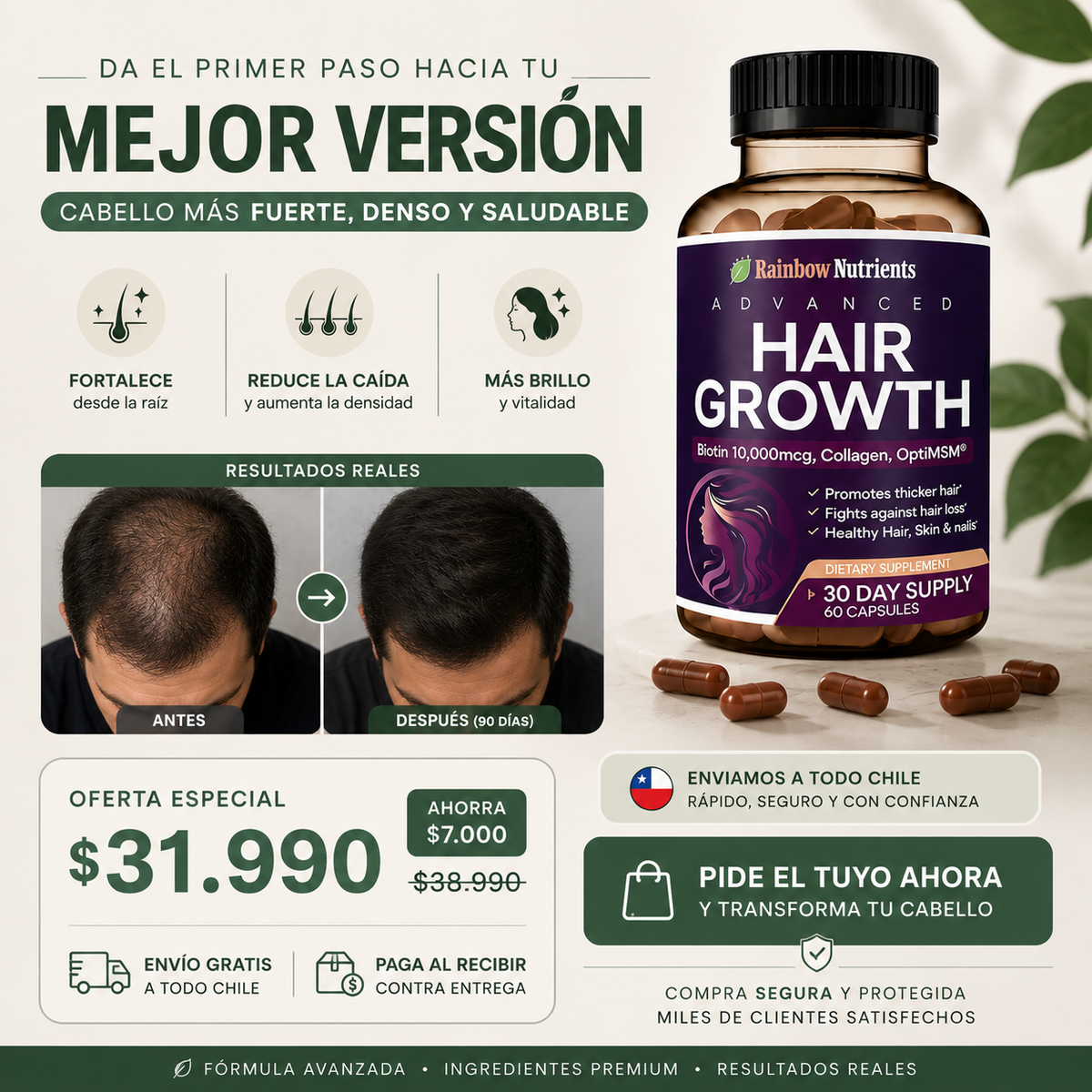 Premium Hair Growth™ | Crecimiento y Fortalecimiento Capilar